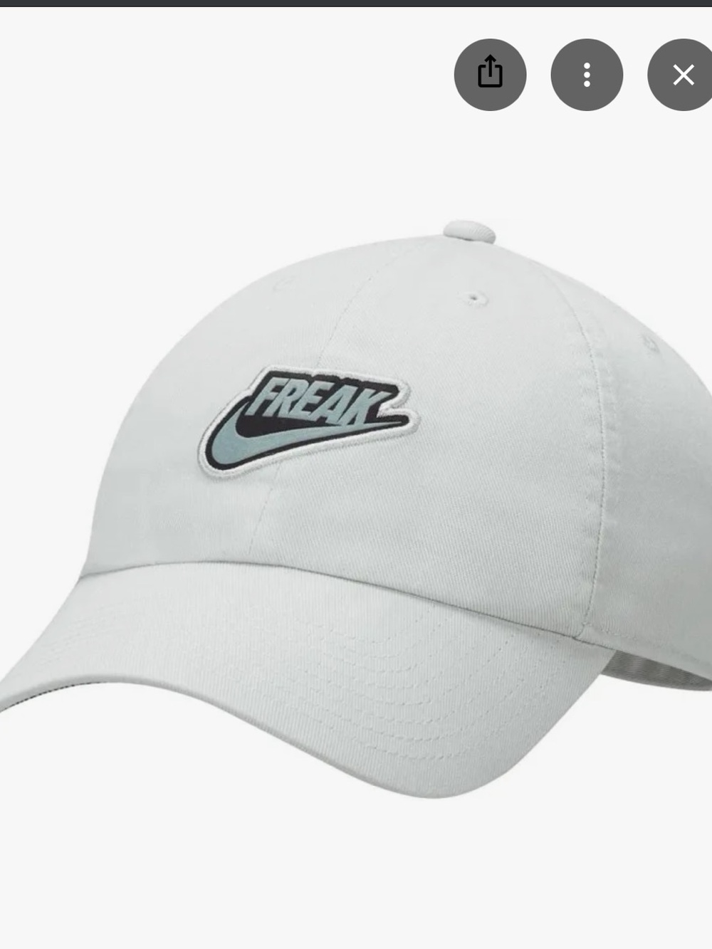 Nike Light Grey 'Freak' Giannis Heritage 86 Baseball Cap - Unisex